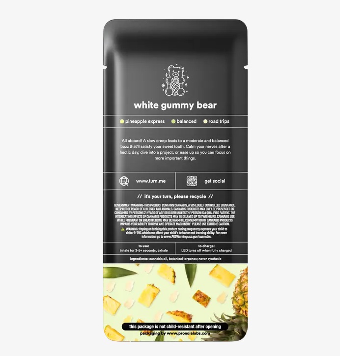 2.0g AIO | Turn | white gummy bear | botanica blends - Image 2